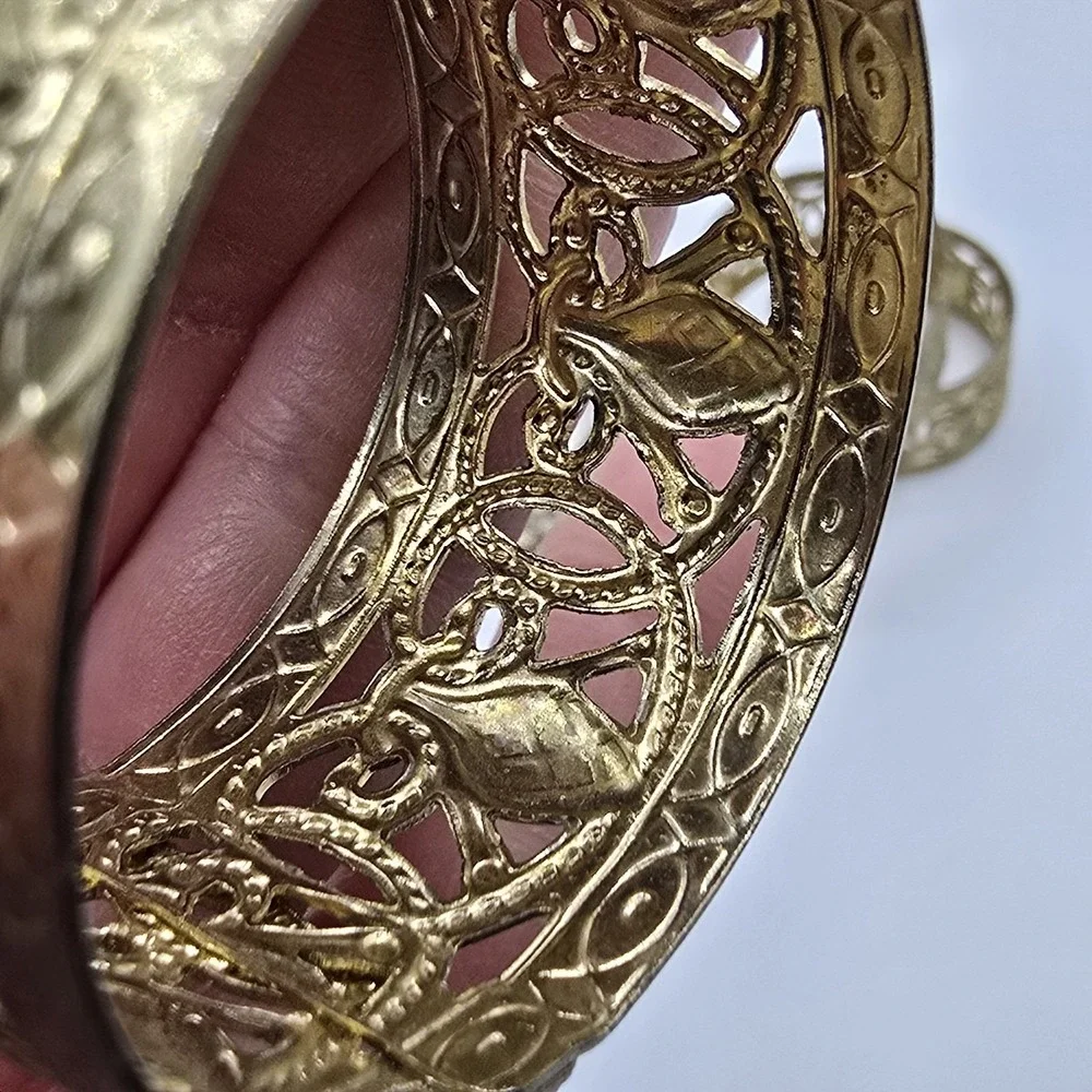 Vintage Gold Toned Filigree Napkin‎ Rings Set of 5
